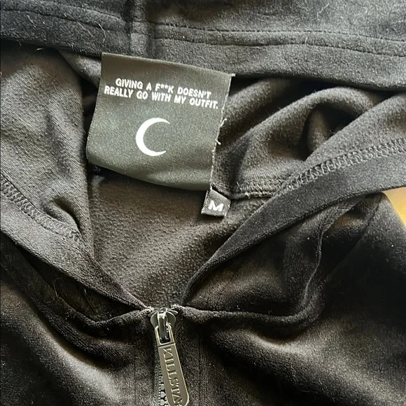 Killstar Black Hooded Zip-Up Top - Picture 3 of 7